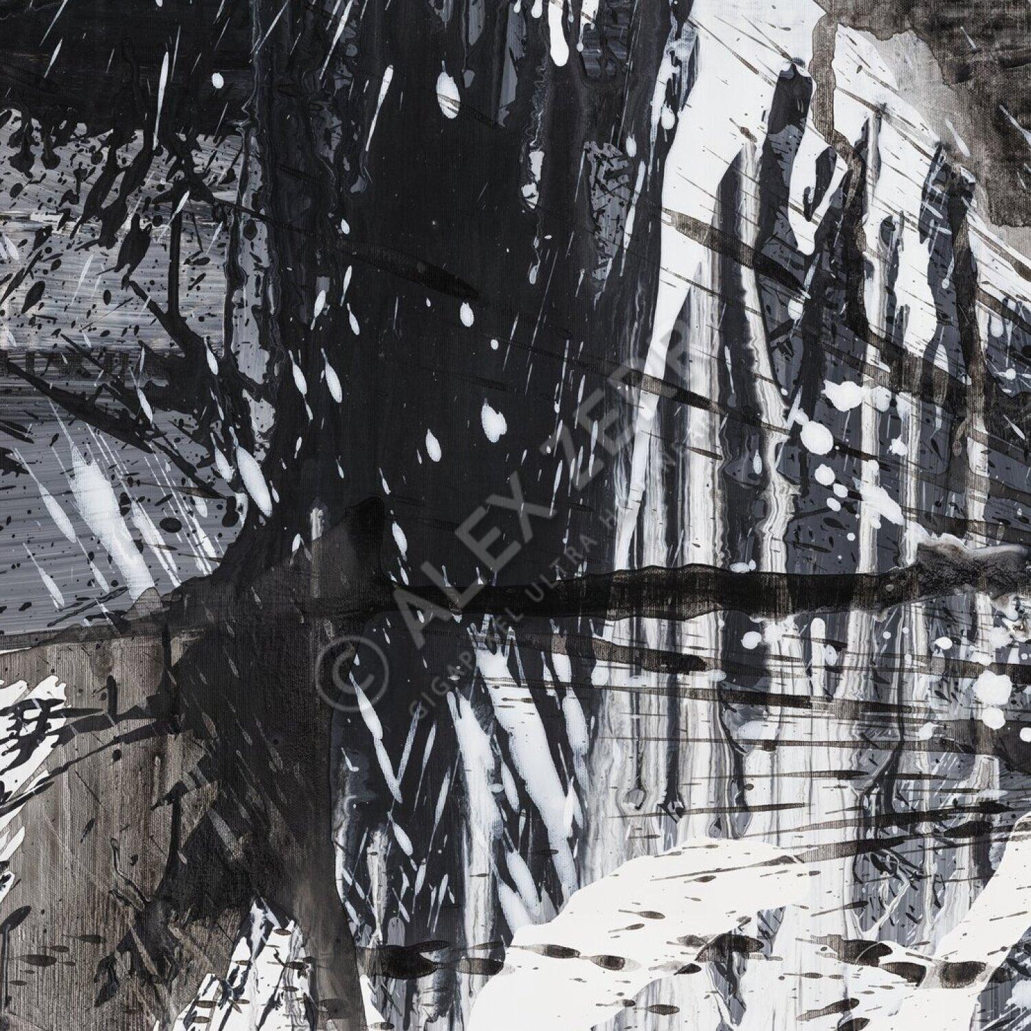 Kunstdruck abstraktes Bild 100x100cm auf Leinwand