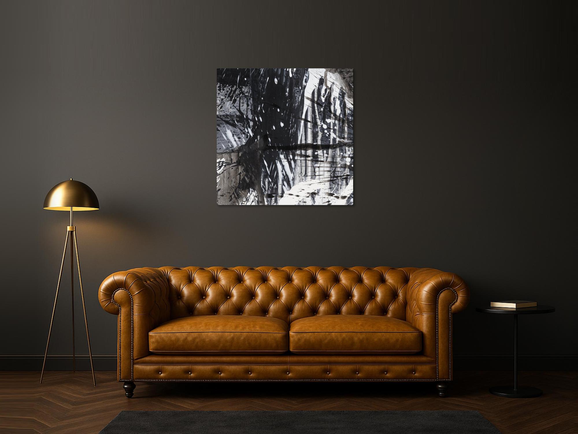 Kunstdruck abstraktes Bild 100x100cm auf Leinwand