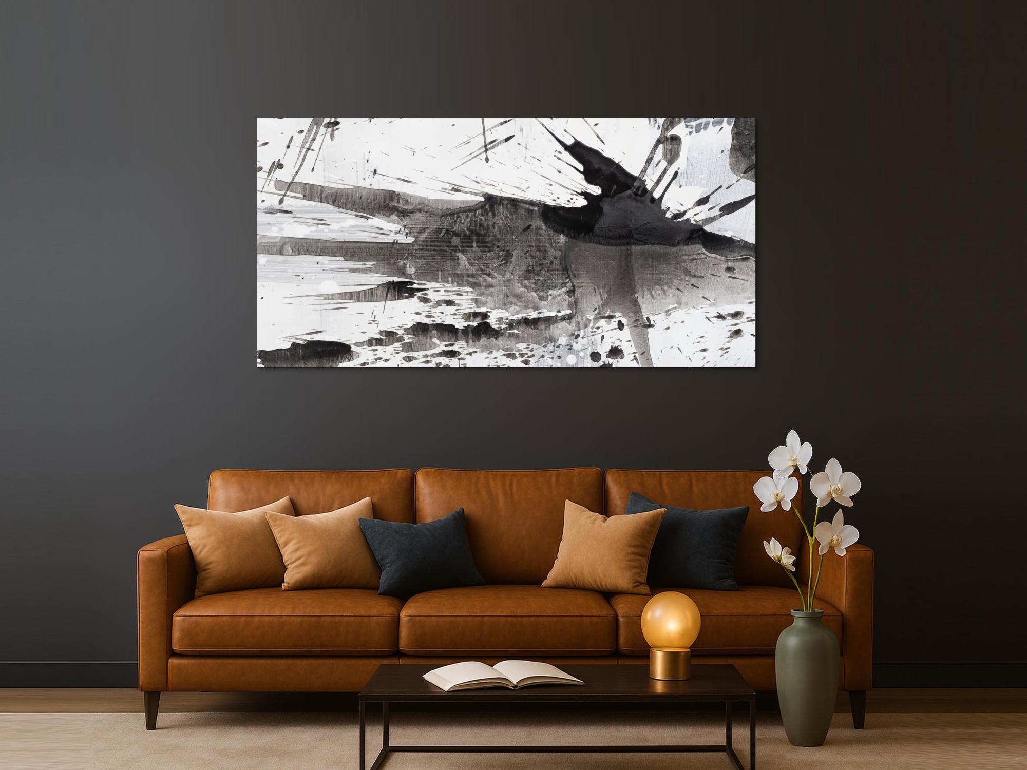 Kunstdruck abstraktes Bild 200x100cm auf Leinwand