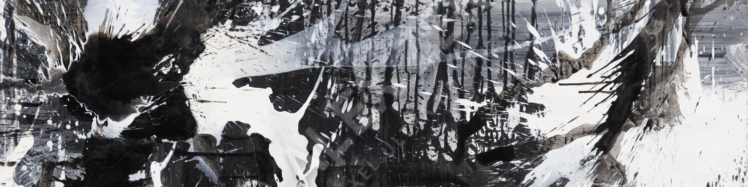 Kunstdruck abstraktes Bild 200x50cm auf Leinwand