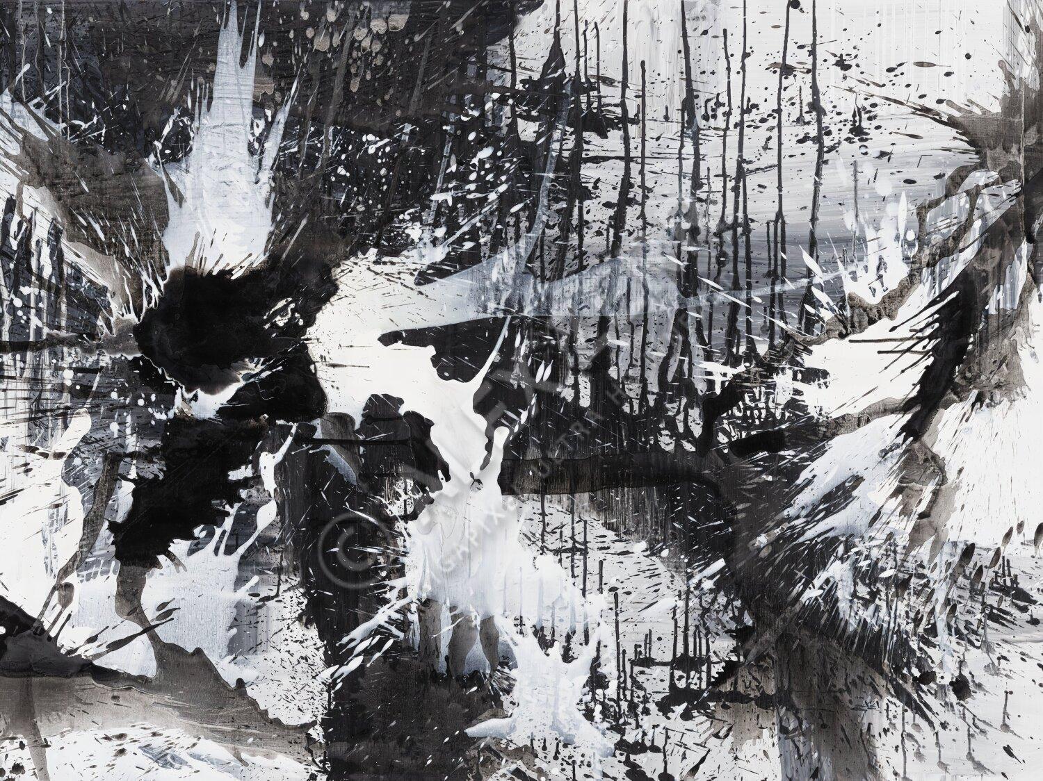 Kunstdruck abstraktes Bild 160x120cm auf Leinwand