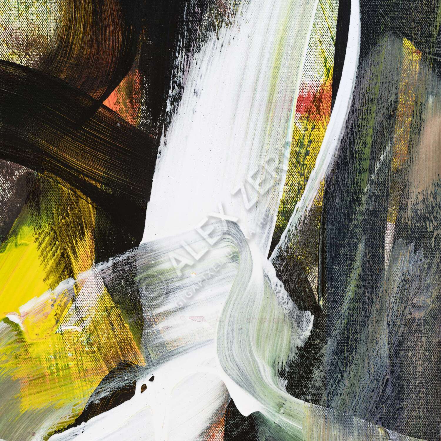 Kunstdruck abstraktes Bild 120x120cm auf Leinwand