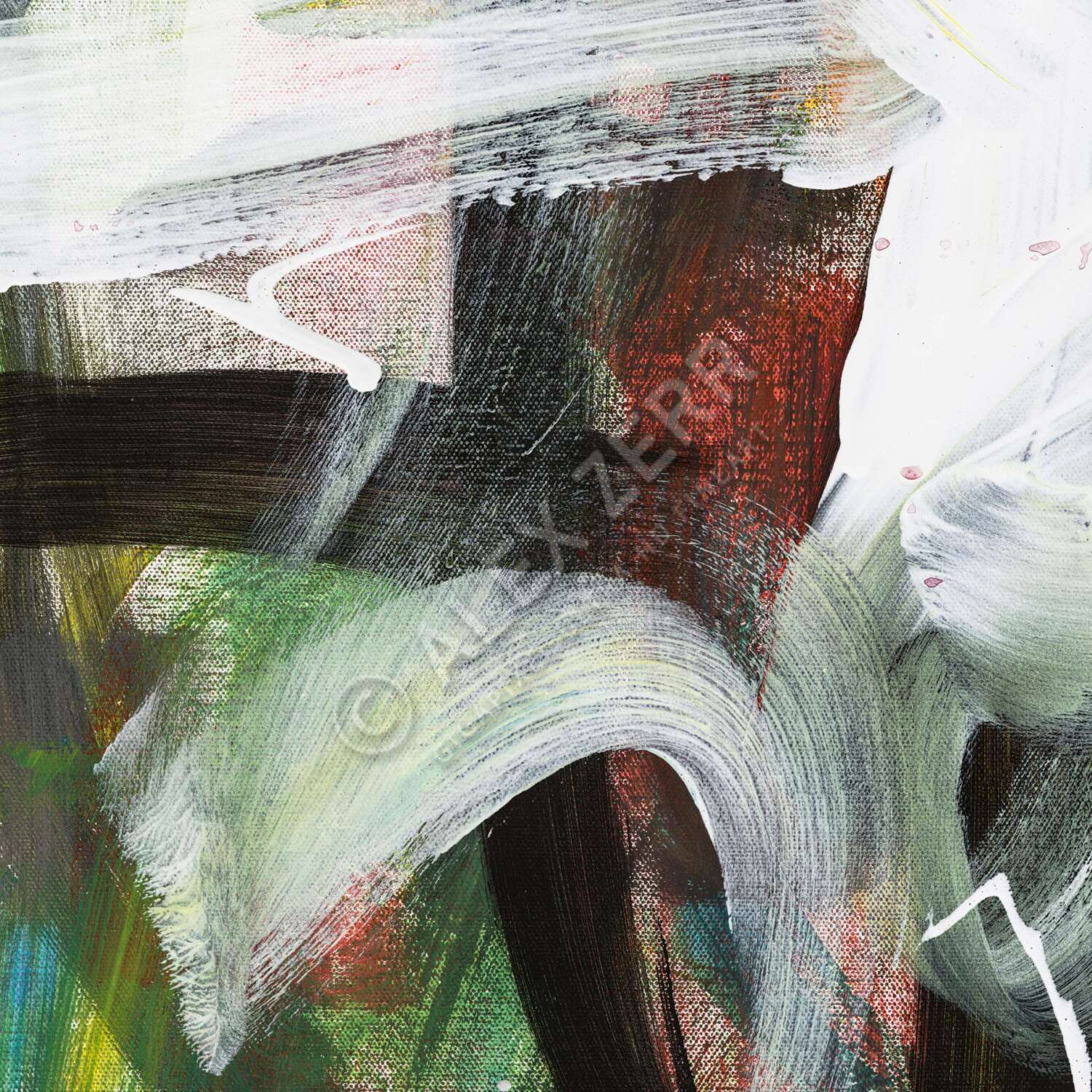 Kunstdruck abstraktes Bild 120x120cm auf Leinwand