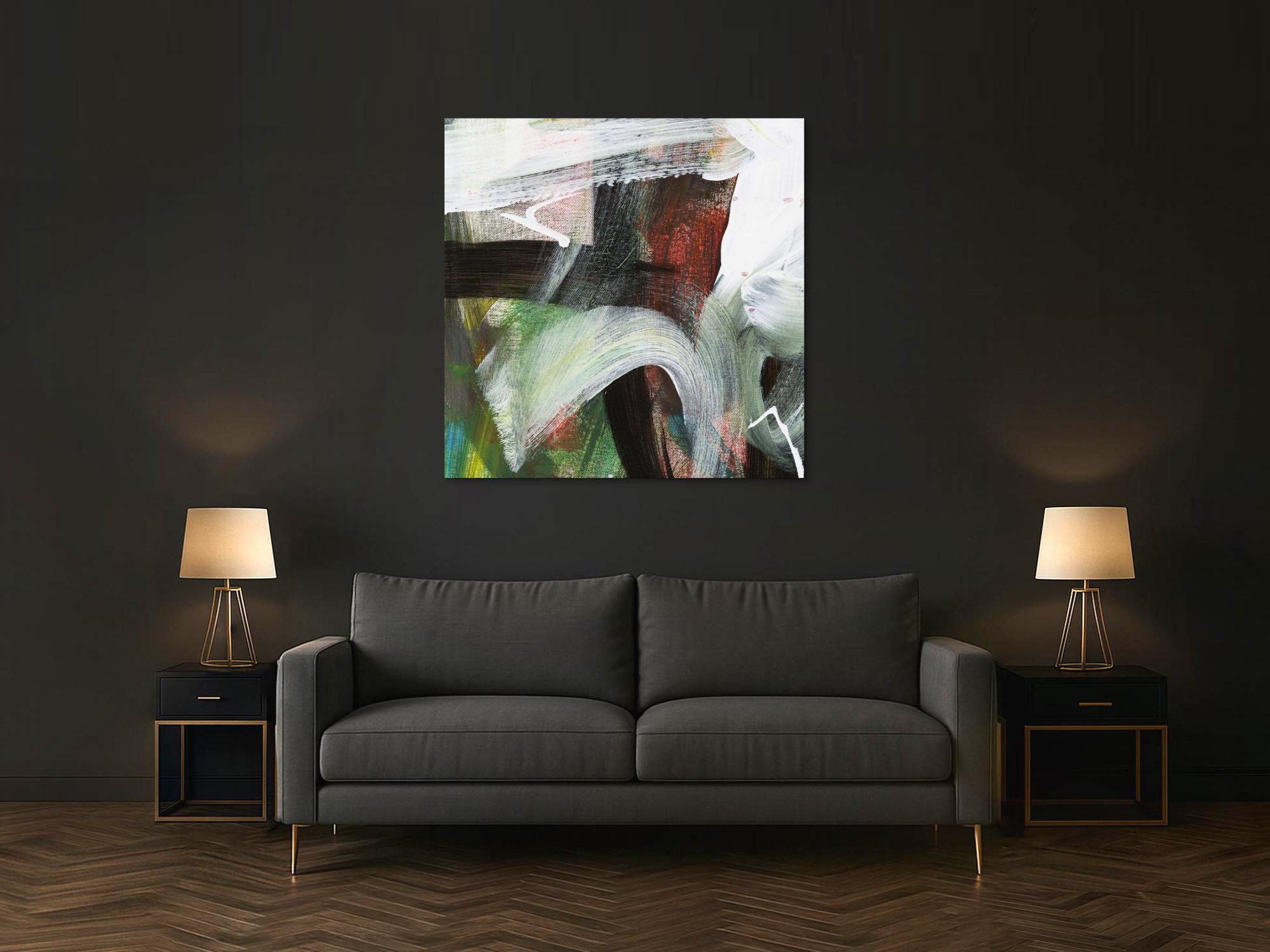 Kunstdruck abstraktes Bild 120x120cm auf Leinwand