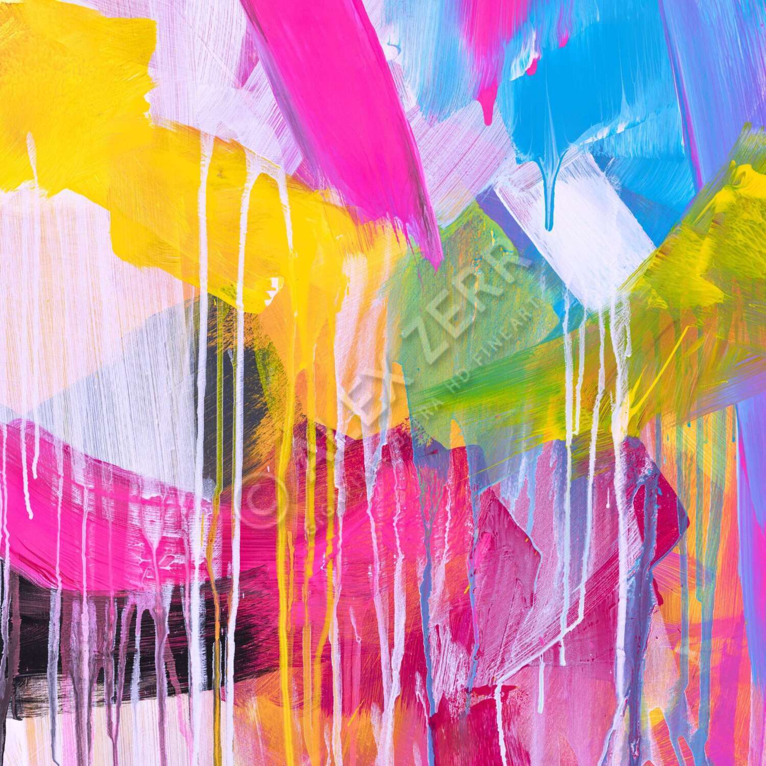 Kunstdruck abstraktes Bild 100x100cm auf Leinwand