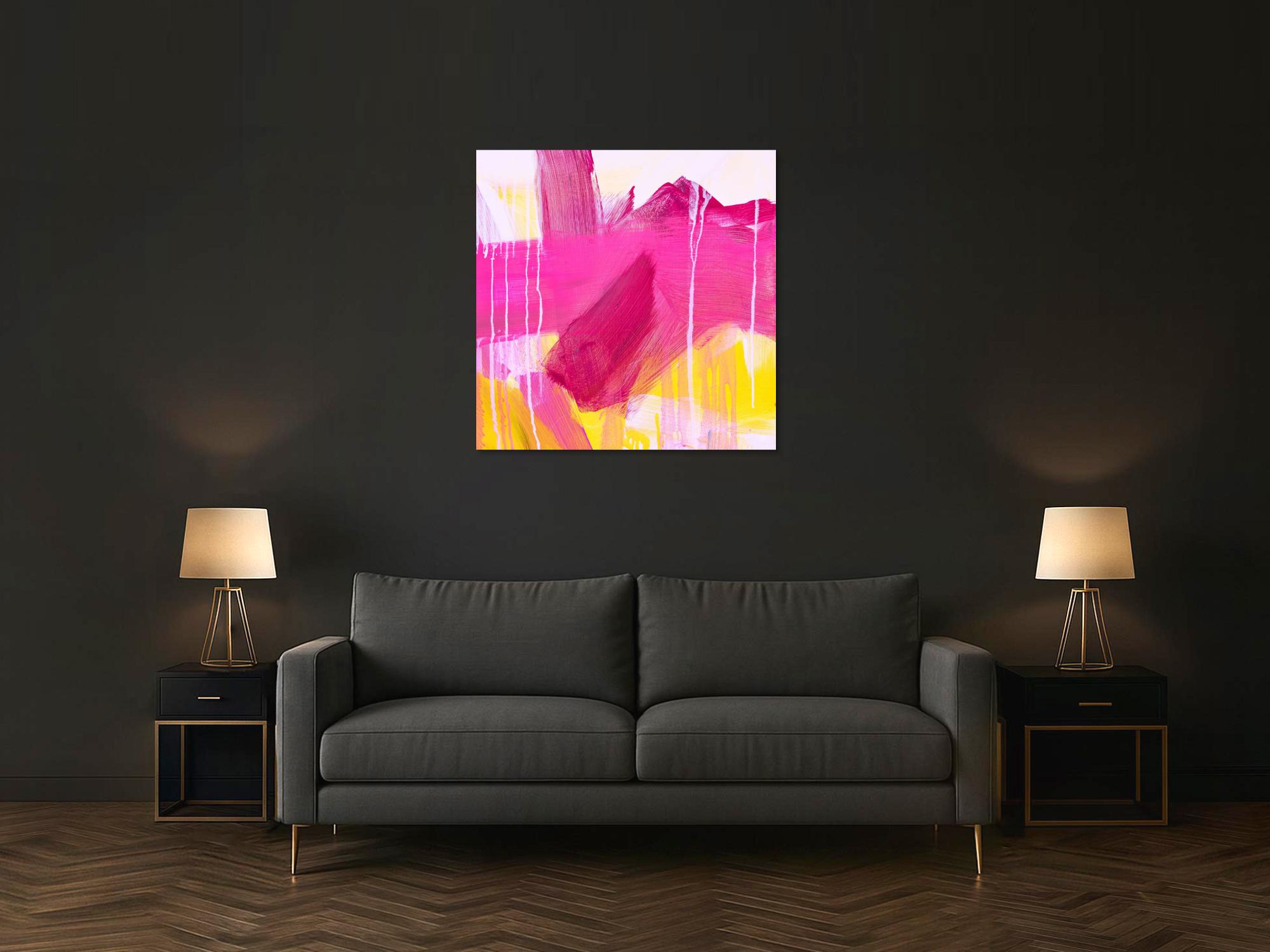 Kunstdruck abstraktes Bild 100x100cm auf Leinwand