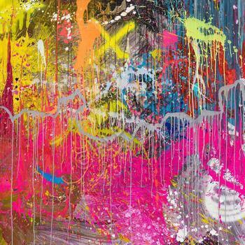 Kunstdruck abstraktes Bild 120x120cm auf Leinwand