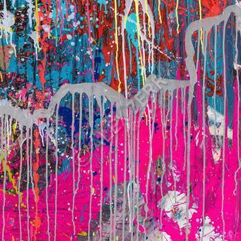 Kunstdruck abstraktes Bild 120x120cm auf Leinwand