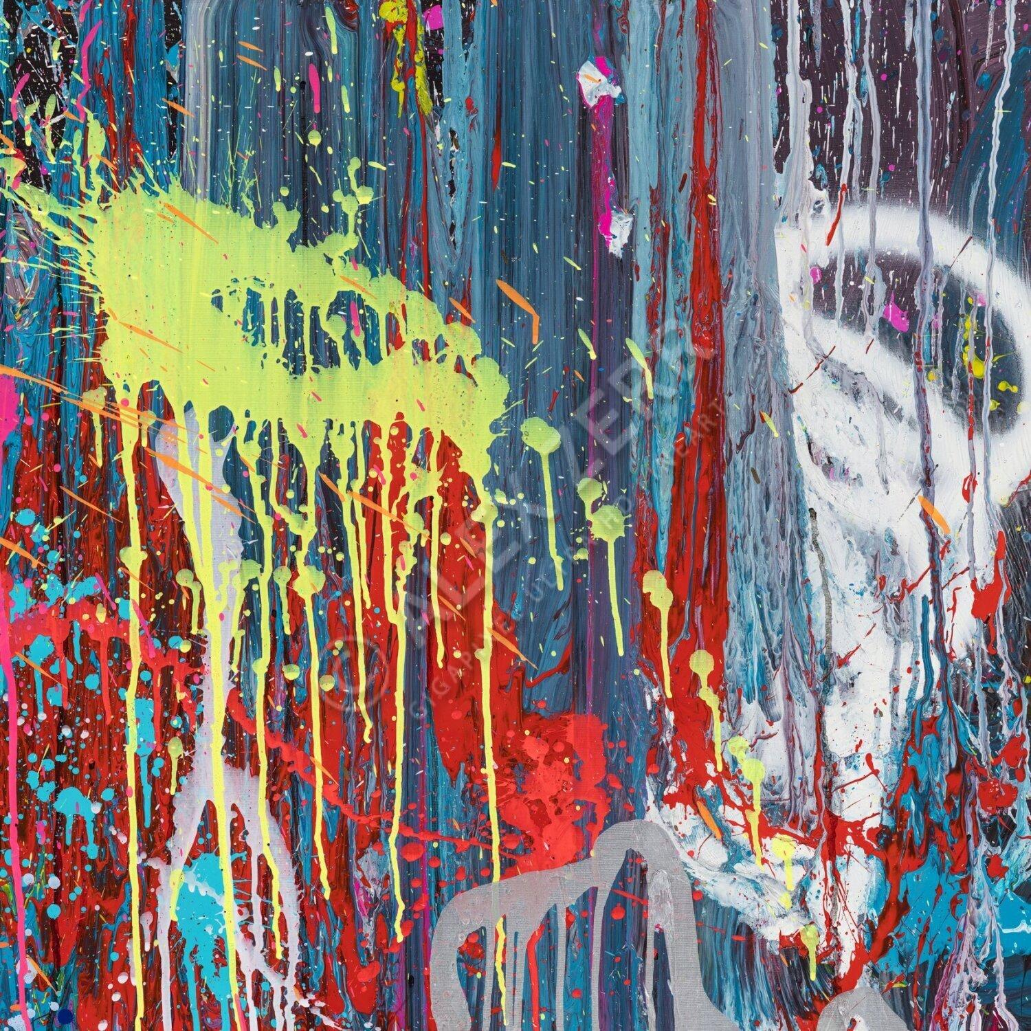 Kunstdruck abstraktes Bild 120x120cm auf Leinwand