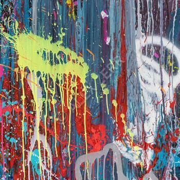 Kunstdruck abstraktes Bild 120x120cm auf Leinwand