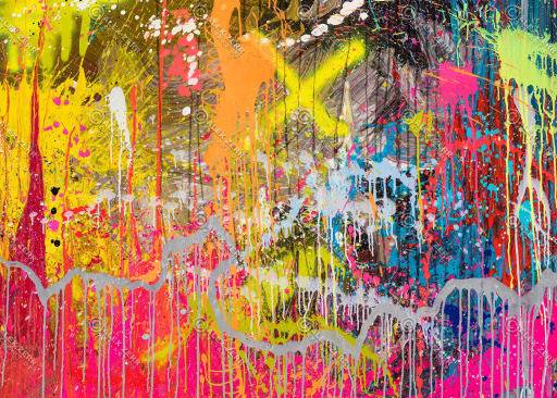 Kunstdruck abstraktes Bild 140x100cm auf Leinwand