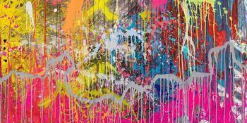 Kunstdruck abstraktes Bild 120x60cm auf Leinwand