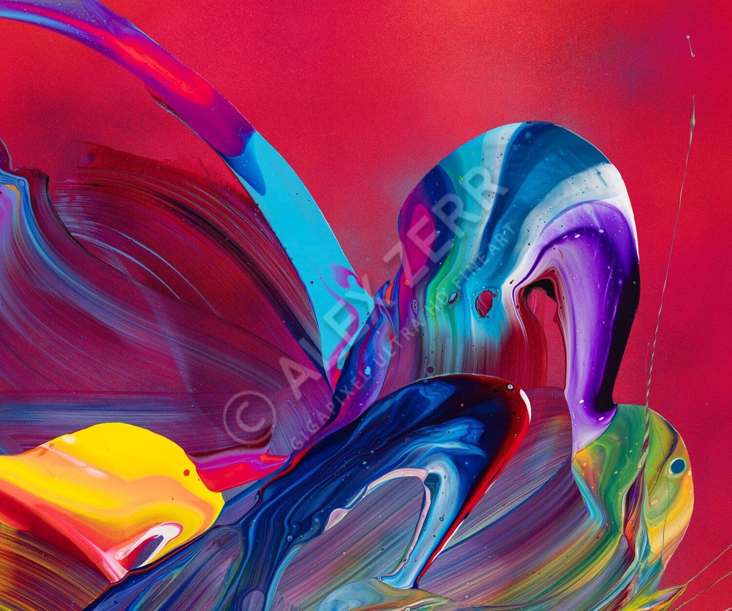 Kunstdruck abstraktes Bild 120x100cm auf Leinwand