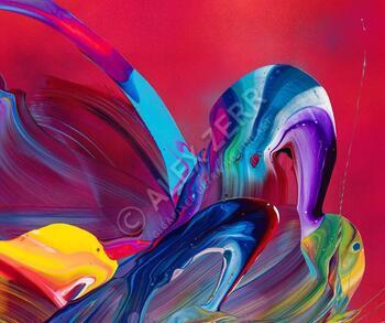 Kunstdruck abstraktes Bild 120x100cm auf Leinwand