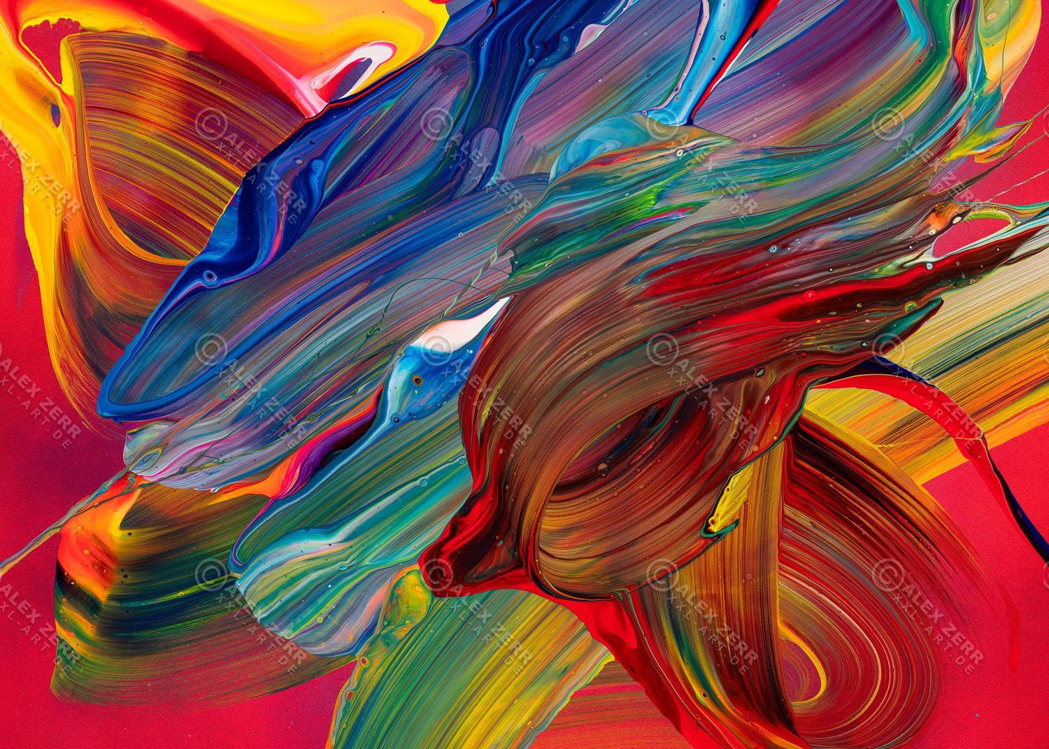 Kunstdruck abstraktes Bild 140x100cm auf Leinwand