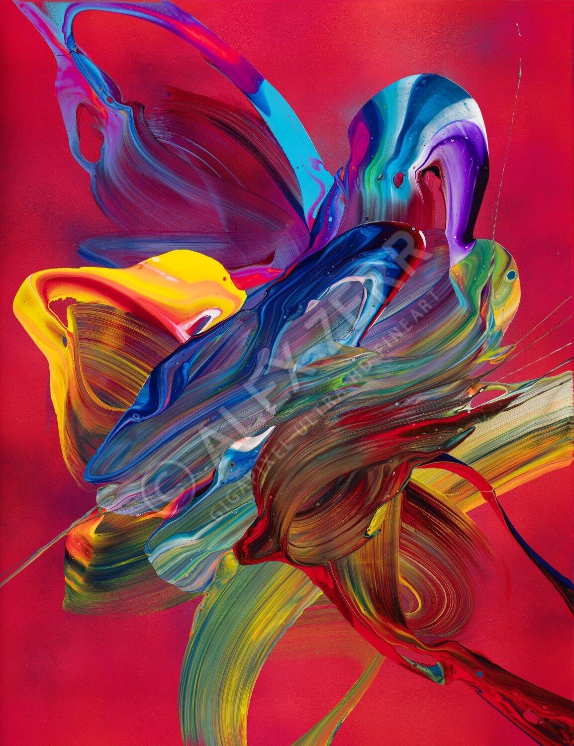 Kunstdruck abstraktes Bild 100x130cm auf Leinwand