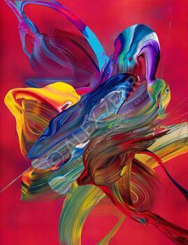 Kunstdruck abstraktes Bild 100x130cm auf Leinwand