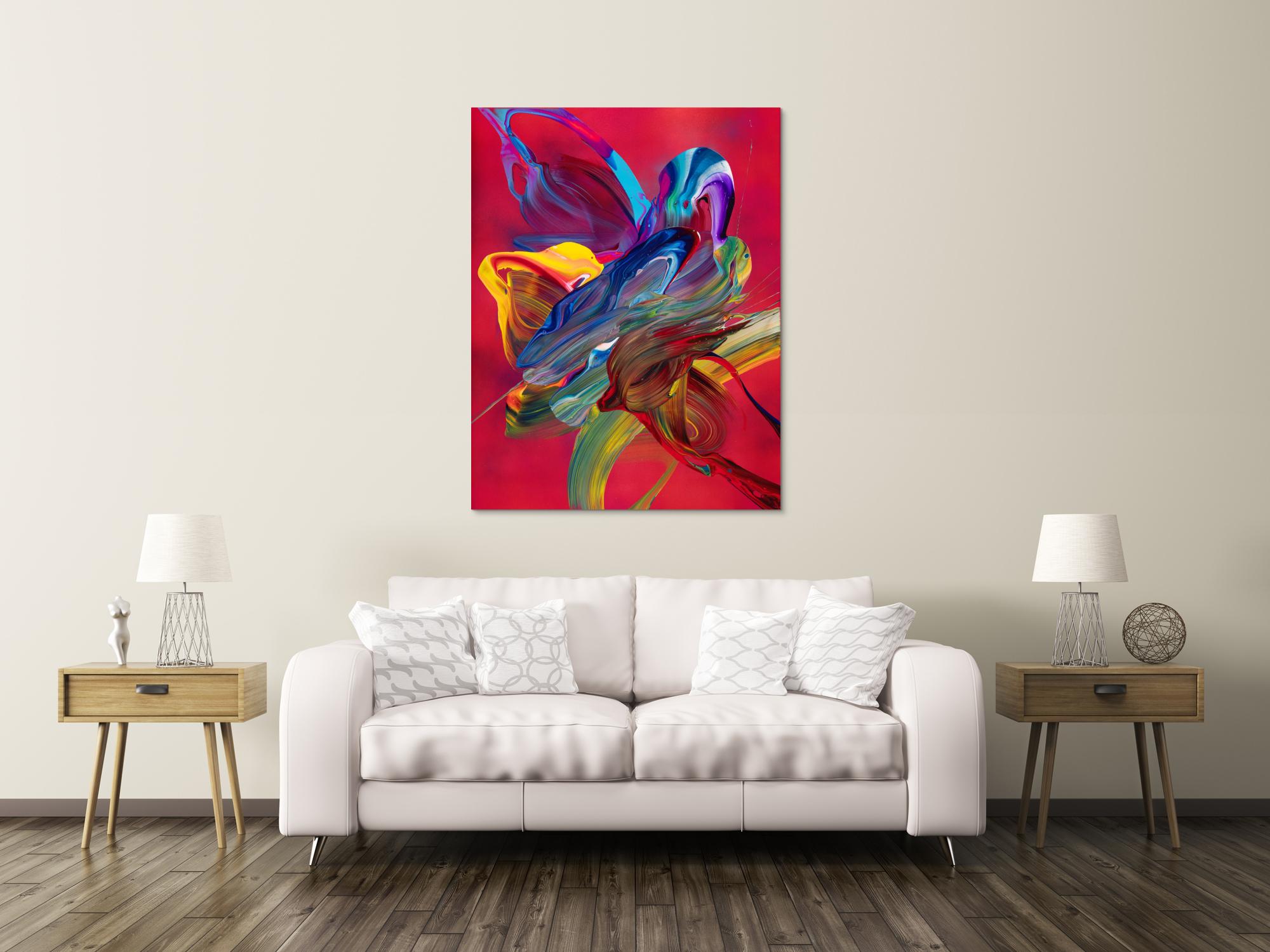 Kunstdruck abstraktes Bild 100x130cm auf Leinwand