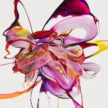 Kunstdruck abstraktes Bild 100x100cm auf Leinwand