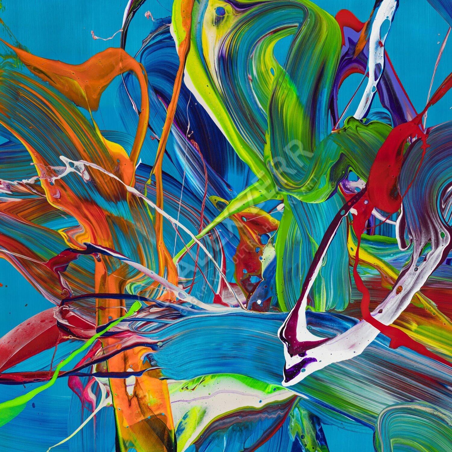 Kunstdruck abstraktes Bild 120x120cm auf Leinwand