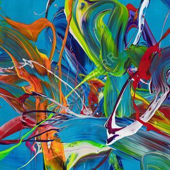 Kunstdruck abstraktes Bild 120x120cm auf Leinwand