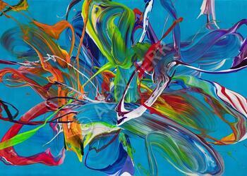 Kunstdruck abstraktes Bild 140x100cm auf Leinwand