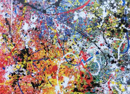 Abstraktes Acrylbild sehr groß modern Action Painting abstrakt expressionistisch