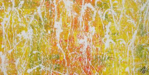Abstraktes Acrylbild sehr modern zeitgenössisch expressionistisch Action Paiting