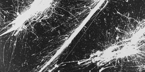 Abstraktes Acrylbild schwarz weiß Action Paintng Modern Art auf Leinwand handgemalt
