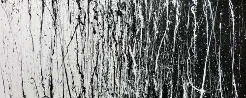 Abstraktes Acrylbild schwarz weiß modern