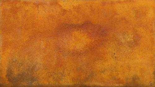 Abstraktes Gemälde aus echtem Rost handgemalt auf Leinwand Modern Art