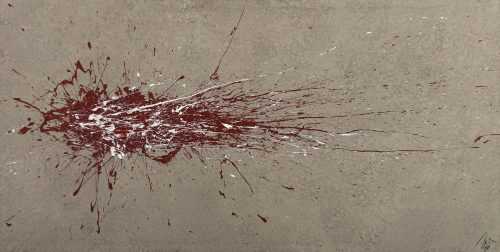Abstraktes Gemälde auf Leinwand handgemalt Action Painting Modern Art