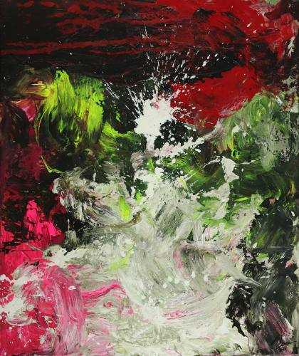 Modernes abstraktes Gemälde auf Leinwand handgemalt grobe Stuktur Modern Art