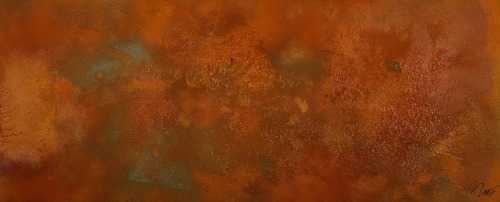 Original Gemälde abstrakt 60x150cm aus echtem Rost Moderne Kunst handgefertigt mit Rostfarbe Einzelstück