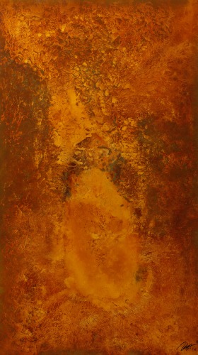 Original Gemälde abstrakt 180x100cm Aus echtem Rost Moderne Kunst auf Leinwand  braun rot einzigartig
