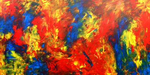 Abstraktes Gemälde modernes Acrylbild bunt groß