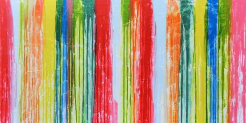 Abstraktes Acrylbild bunt modern viele Farben