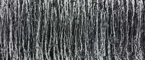 Modernes Acrylbild abstrakt schwarz weiß