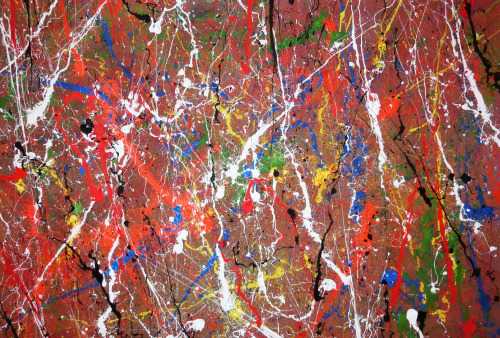 Abstraktes Acrylbild bunt & modern
