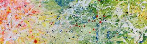 Abstraktes Acrylgemälde modern bunt helle Farben