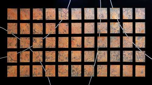 Acrylbild aus echtem Rost