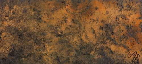 Modernes abstraktes Gemälde aus echtem Rost schlicht minimalistisch