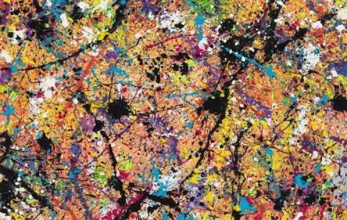 Original Gemälde abstrakt 140x220cm Action Painting expressionistisch handgemalt Mischtechnik braun schwarz beige Unikat