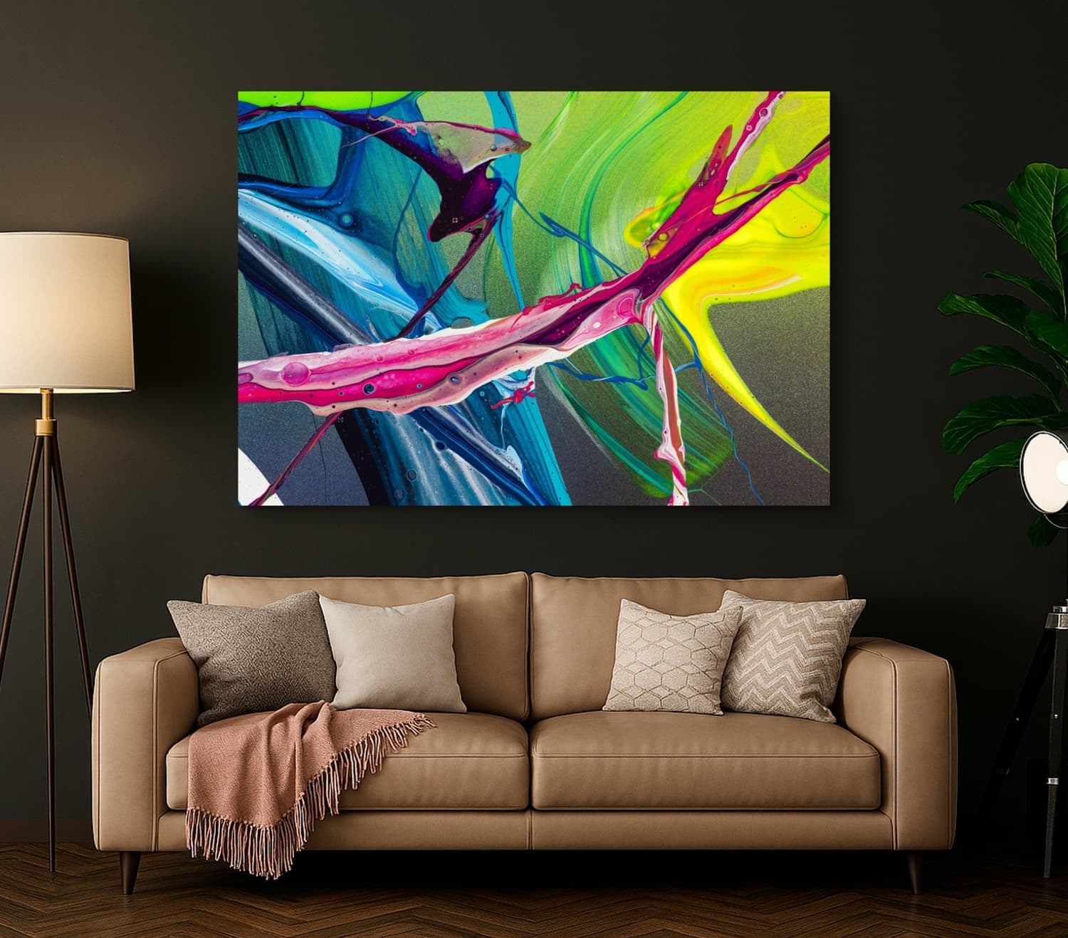 Abstraktes Bild auf Leinwand