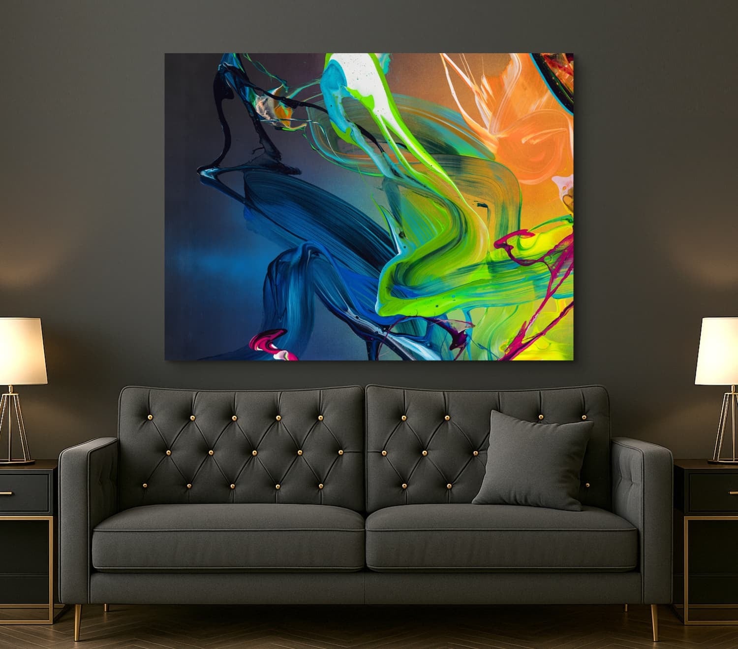 Abstraktes Bild auf Leinwand