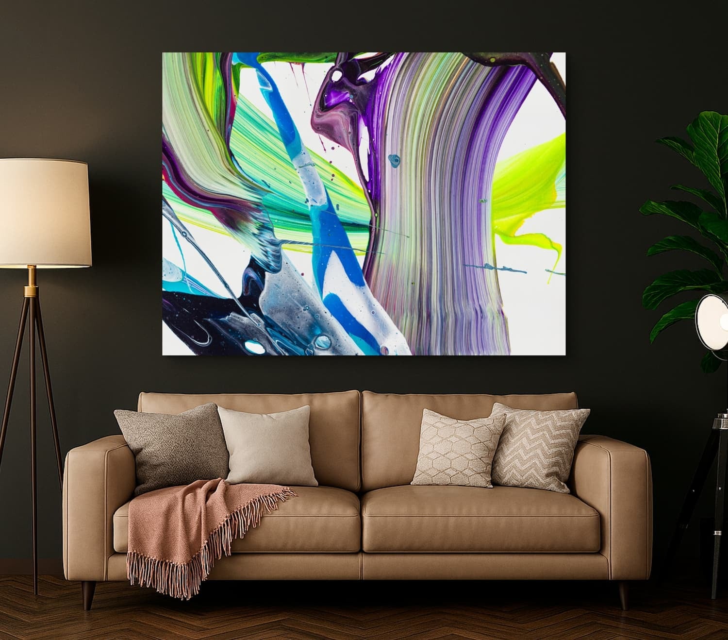 Abstraktes Bild auf Leinwand