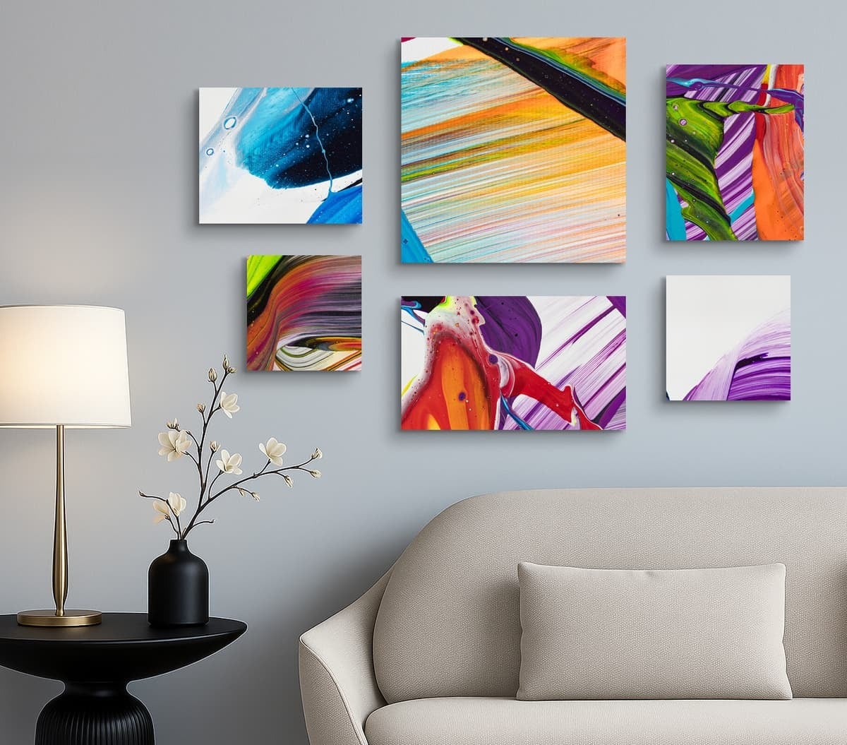 Abstraktes Bild auf Leinwand