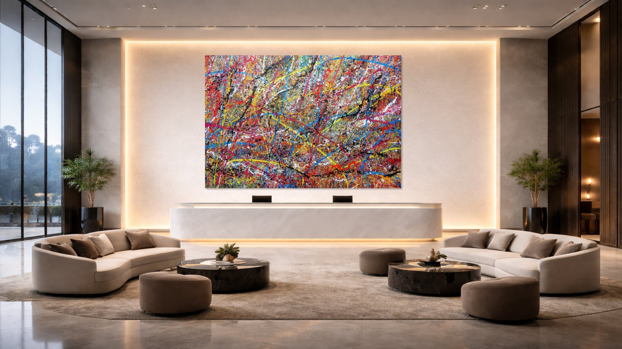 Abstraktes Bild auf Leinwand