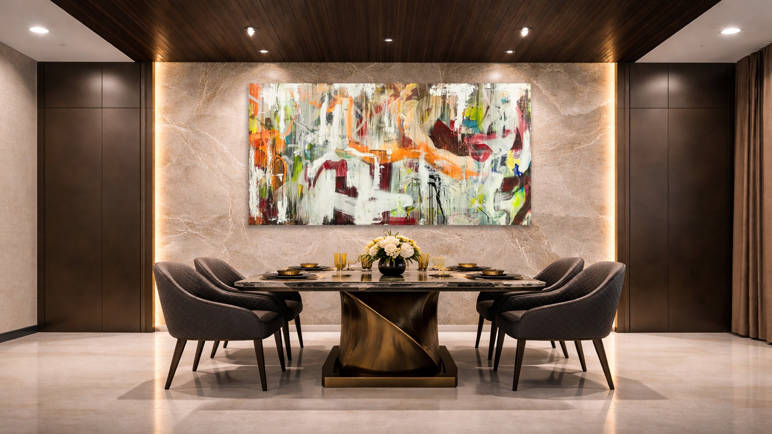 Abstraktes Bild auf Leinwand