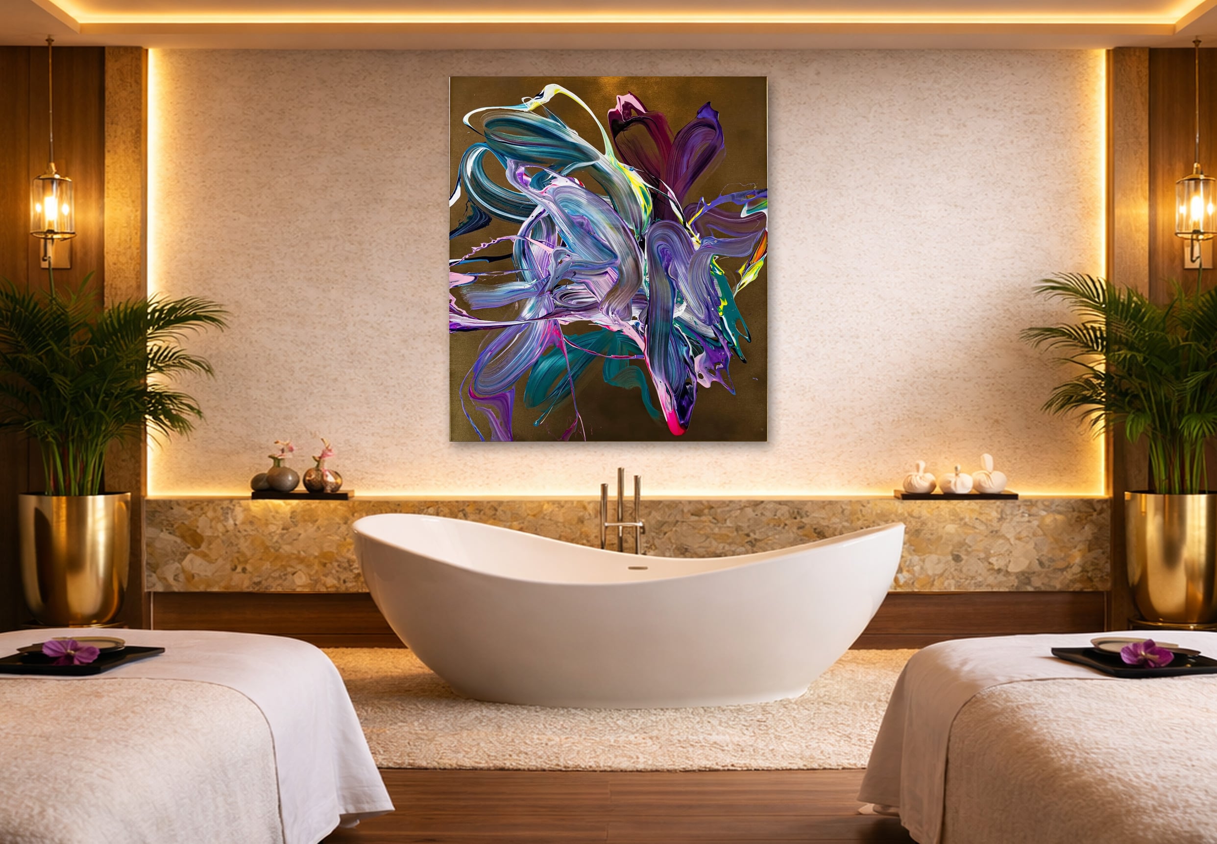 Abstraktes Bild auf Leinwand